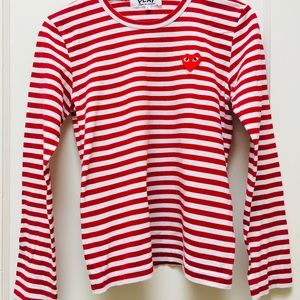 Comme Des Garçons Play Striped Top